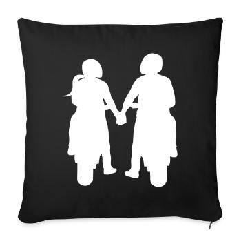 Bikercouple Couples Moto Motard Couple - Housse de coussin décorative 45 x 45 cm - noir - Devant