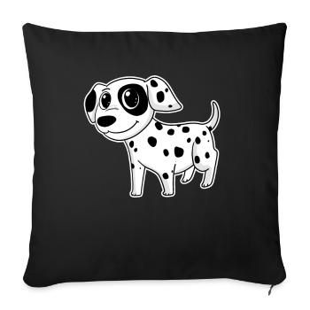 Dalmatiner Hunderasse Hund - Sofakissenbezug 45 x 45 cm - Schwarz - Vorne