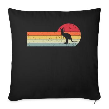 Kangaroo - Sofa pillowcase 17,3'' x 17,3'' (45 x 45 cm) - black - Front