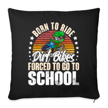 Motocross - Sofa pillowcase 17,3'' x 17,3'' (45 x 45 cm) - black - Front