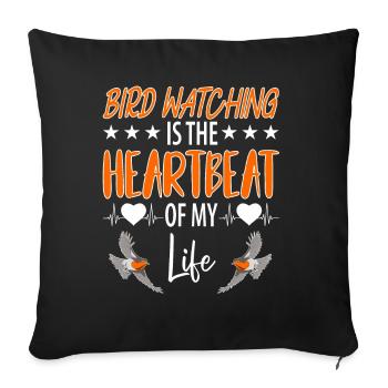 Bird Watching Birds Watching Birding Bird - Sofa pillowcase 17,3'' x 17,3'' (45 x 45 cm) - black - Front
