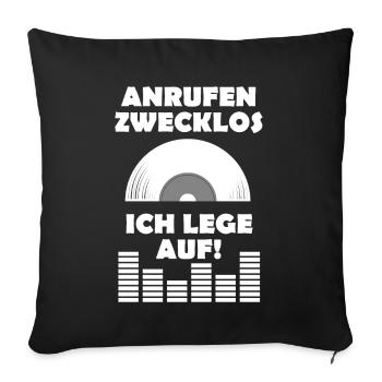 DJ Auflegen - Sofakissenbezug 45 x 45 cm - Schwarz - Vorne