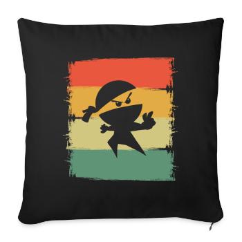 Ninja - Sofakissenbezug 45 x 45 cm - Schwarz - Vorne