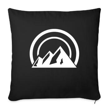 Montagnes Montagnes Sommets de montagne - Housse de coussin décorative 45 x 45 cm - noir - Devant