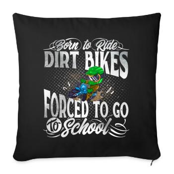 Motocross - Sofa pillowcase 17,3'' x 17,3'' (45 x 45 cm) - black - Front
