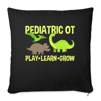 Kinder-OT Ergotherapie - Sofakissenbezug 45 x 45 cm - Schwarz - Vorne