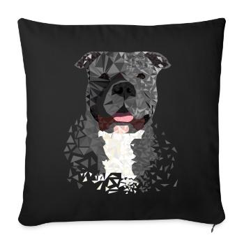 American Bully XL Polygon artistiquement conçu - Housse de coussin décorative 45 x 45 cm - noir - Devant