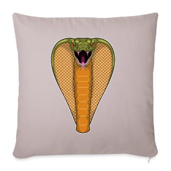 Cobra Snake - Sofa pillowcase 17,3'' x 17,3'' (45 x 45 cm) - light taupe - Front