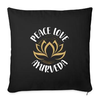 Massages Ayurveda Cadeaux | Hindouisme Ayurweda - Housse de coussin décorative 45 x 45 cm - noir - Devant