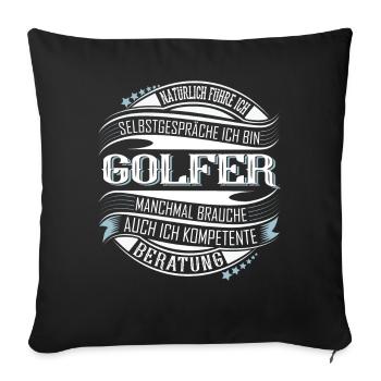 Golfer Golf - Sofakissenbezug 45 x 45 cm - Schwarz - Vorne