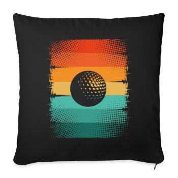 Golfball - Sofakissenbezug 45 x 45 cm - Schwarz - Vorne