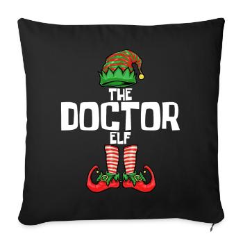 Weihnachten Doktor Elf - Sofakissenbezug 45 x 45 cm - Schwarz - Vorne