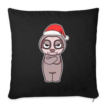 Noël paresseux - Housse de coussin décorative 45 x 45 cm - noir - Devant