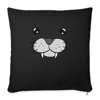Seal Costume Halloween Costume Seal Funny Seals - Sofa pillowcase 17,3'' x 17,3'' (45 x 45 cm) - black - Front