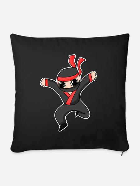 Ninja - Sofakissenbezug 45 x 45 cm - Schwarz