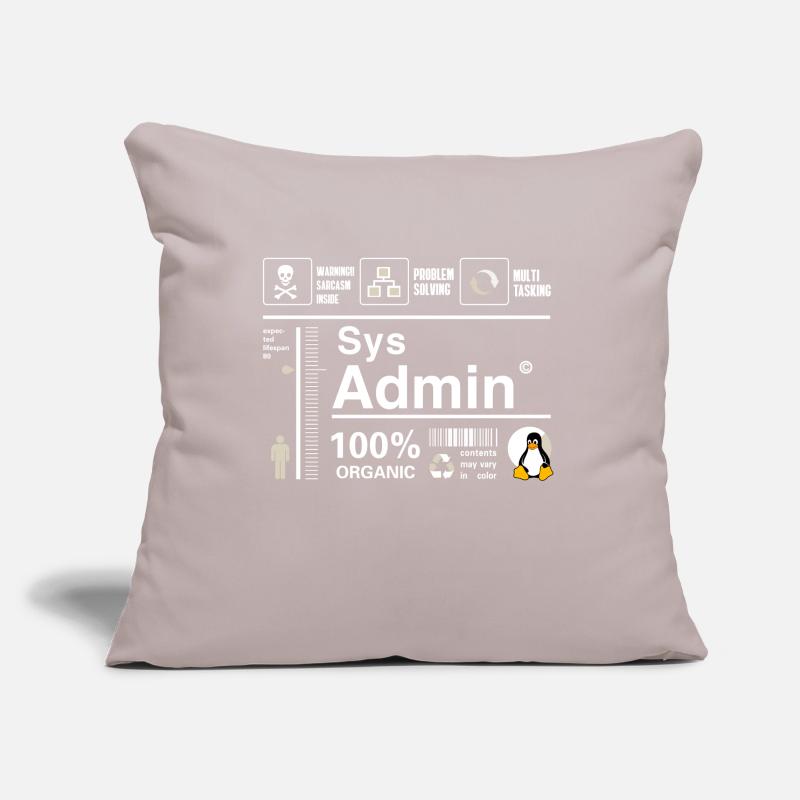 Sys Admin Penguin Ordinateur Nerd pc Platine cpu inh Housse de coussin décorative 45 x 45 cm
