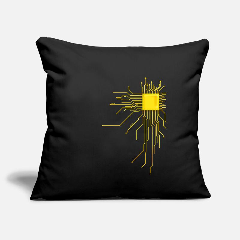 platine Core cpu Computer Nerd Programmeur admin Housse de coussin décorative 45 x 45 cm
