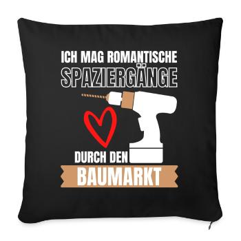 Baumarkt Vater Handwerker Werkzeug Bauherr Spruch - Sofakissenbezug 45 x 45 cm - Schwarz - Vorne