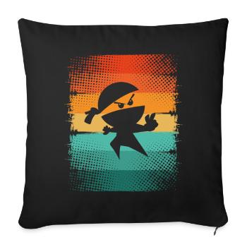 Ninja - Sofa pillowcase 17,3'' x 17,3'' (45 x 45 cm) - black - Front
