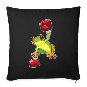 Boxer Grenouille Boxe Gants de Boxe Boxe - Housse de coussin décorative 45 x 45 cm - noir - Devant