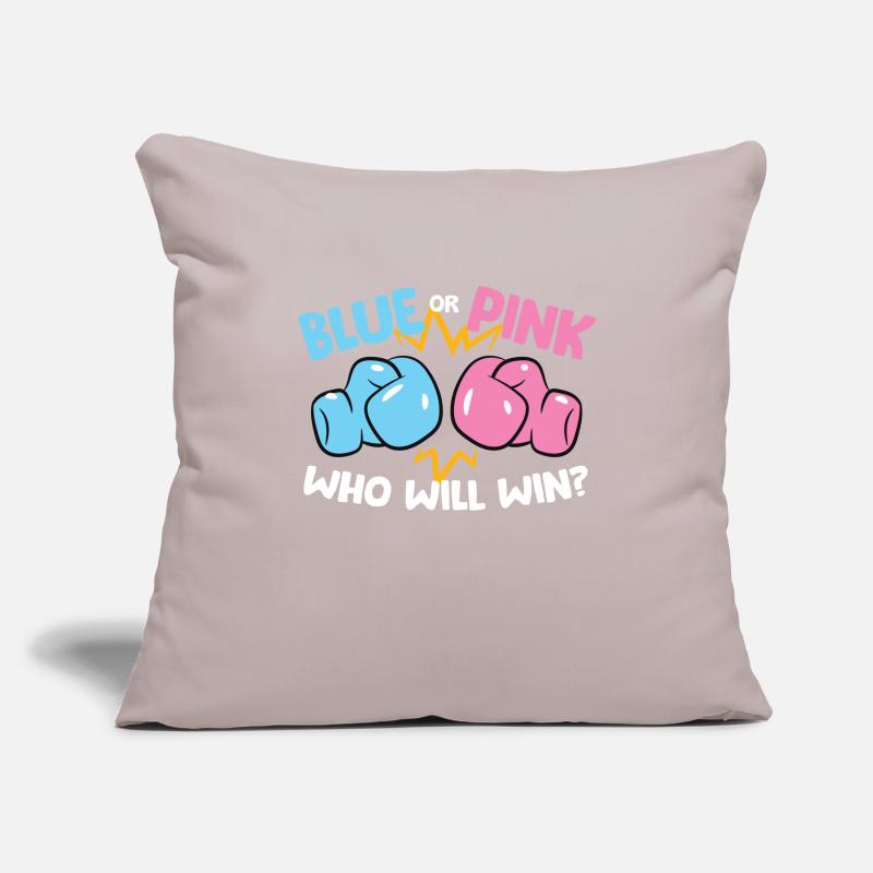 Blau oder Rosa Wer wird gewinnen Lustige Sofakissenbezug 45 x 45 cm