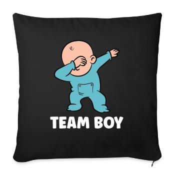 Révélation de genre Team Boy - Housse de coussin décorative 45 x 45 cm - noir - Devant