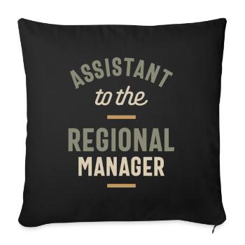 Assistant to the Regional Manager Gift Funny Job - Sofa pillowcase 17,3'' x 17,3'' (45 x 45 cm) - black - Front