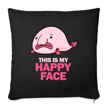 Blobfish - Sofa pillowcase 17,3'' x 17,3'' (45 x 45 cm) - black - Front