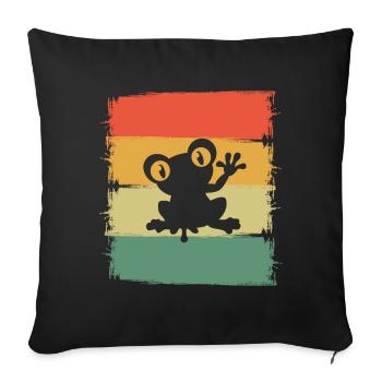 Grenouille - Housse de coussin décorative 45 x 45 cm - noir - Devant
