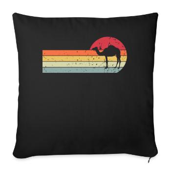 Chameau - Housse de coussin décorative 45 x 45 cm - noir - Devant