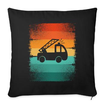 Fire brigade - Sofa pillowcase 17,3'' x 17,3'' (45 x 45 cm) - black - Front