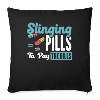 Pharmacist Gift, Pharmacy Pharmacy, Pharmacist - Sofa pillowcase 17,3'' x 17,3'' (45 x 45 cm) - black - Front