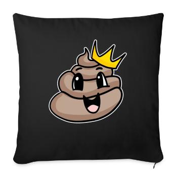 Kacke König - Sofakissenbezug 45 x 45 cm - Schwarz - Vorne
