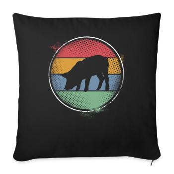 Cochon - Housse de coussin décorative 45 x 45 cm - noir - Devant