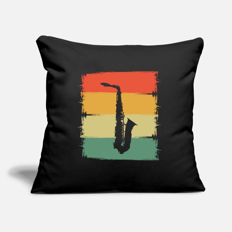 Saxophone Housse de coussin décorative 45 x 45 cm