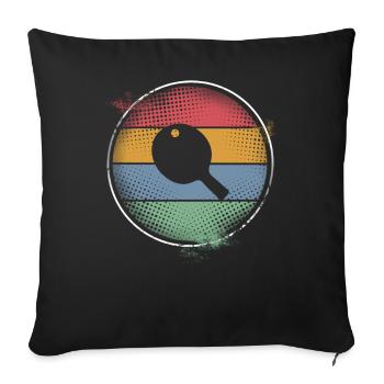 Ping-pong - Housse de coussin décorative 45 x 45 cm - noir - Devant