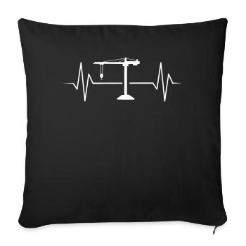 Crane - Sofa pillowcase 17,3'' x 17,3'' (45 x 45 cm) - black - Front