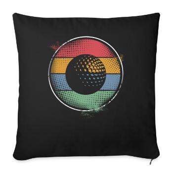 Golfball Golf - Sofakissenbezug 45 x 45 cm - Schwarz - Vorne