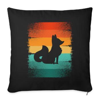 Fuchs - Sofakissenbezug 45 x 45 cm - Schwarz - Vorne