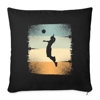 Volley-ball - Housse de coussin décorative 45 x 45 cm - noir - Devant