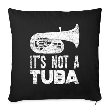 Instrument de musique Euphonium - Housse de coussin décorative 45 x 45 cm - noir - Devant