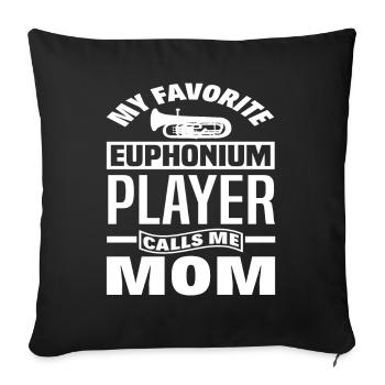 Euphonium Mutter - Sofakissenbezug 45 x 45 cm - Schwarz - Vorne