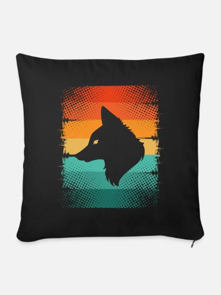 Fuchs - Sofakissenbezug 45 x 45 cm - Schwarz