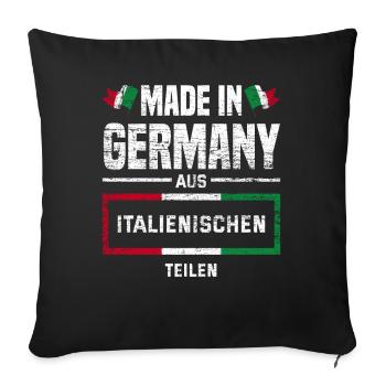 Italien Italiener - Sofakissenbezug 45 x 45 cm - Schwarz - Vorne