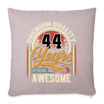 44th birthday 44 years vintage retro - Sofa pillowcase 17,3'' x 17,3'' (45 x 45 cm) - light taupe - Front