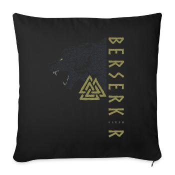 Paganisme nordique Viking Berserkir Ours Wotan Nœud - Housse de coussin décorative 45 x 45 cm - noir - Devant