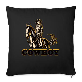 Cowboy I Texas Cowboy I Cowboy Costume - Housse de coussin décorative 45 x 45 cm - noir - Devant
