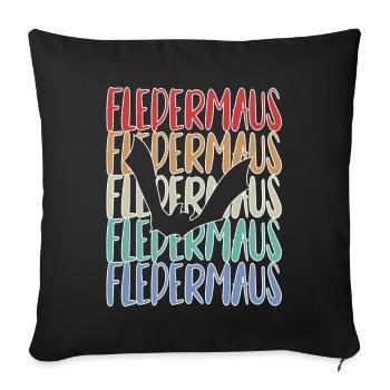 Fledermaus Fledermäuse - Sofakissenbezug 45 x 45 cm - Schwarz - Vorne