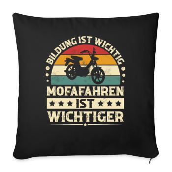 Mofa - Sofakissenbezug 45 x 45 cm - Schwarz - Vorne