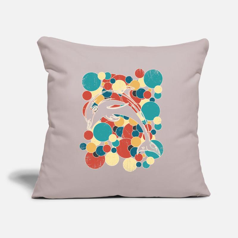 Delfini Delfini Mammiferi marini Copricuscino per divano, 45 x 45 cm